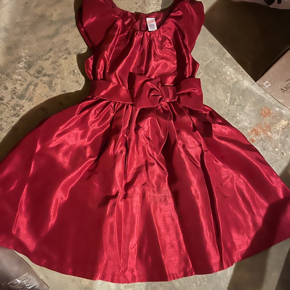 Red dress with big bow